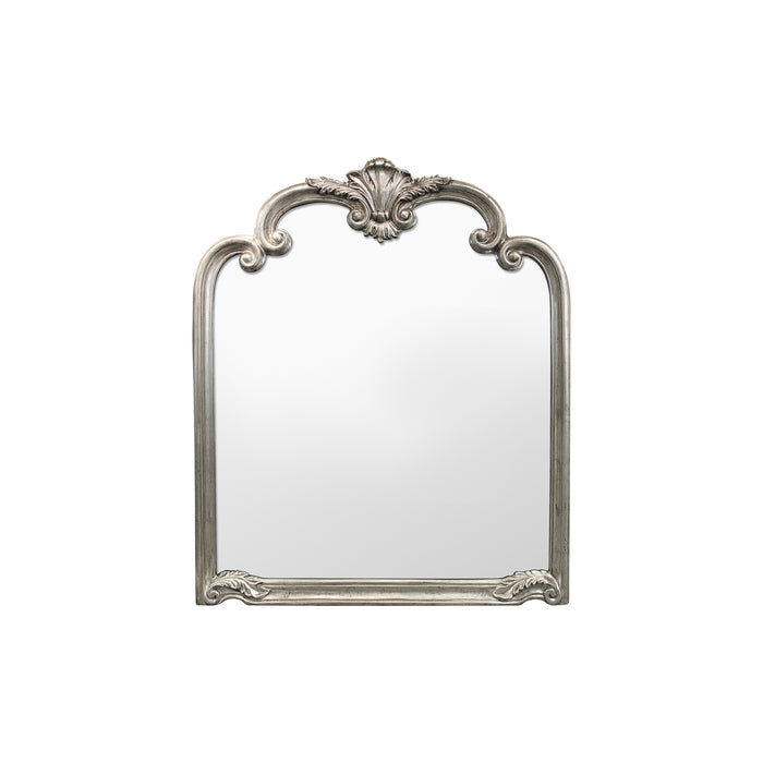 Nelson Lighting NL1409722 Aged Silver Ornate Arched Rectangle Mirror