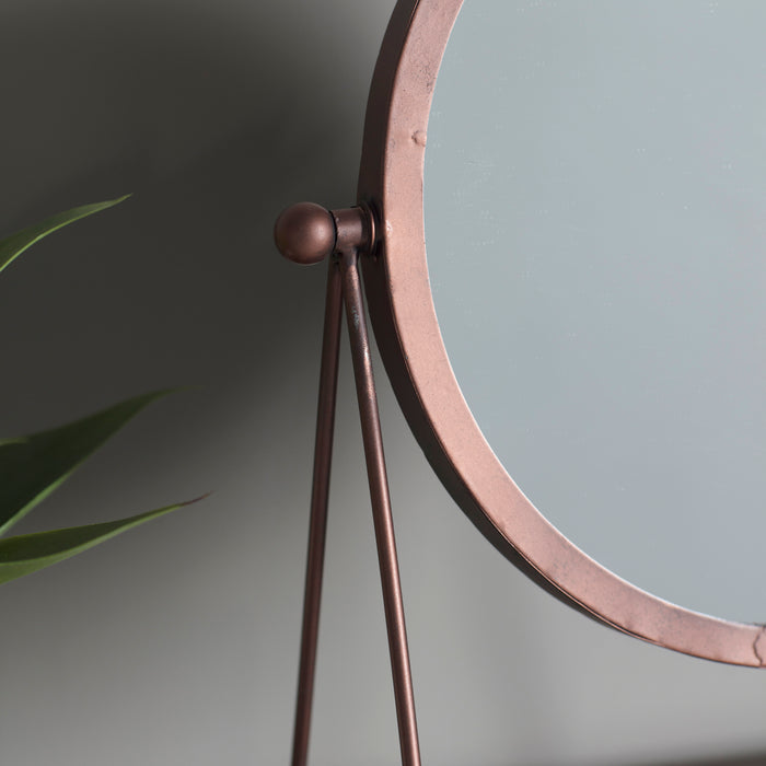 Nelson Lighting NL1409777 Aged Copper Table Top Mirror