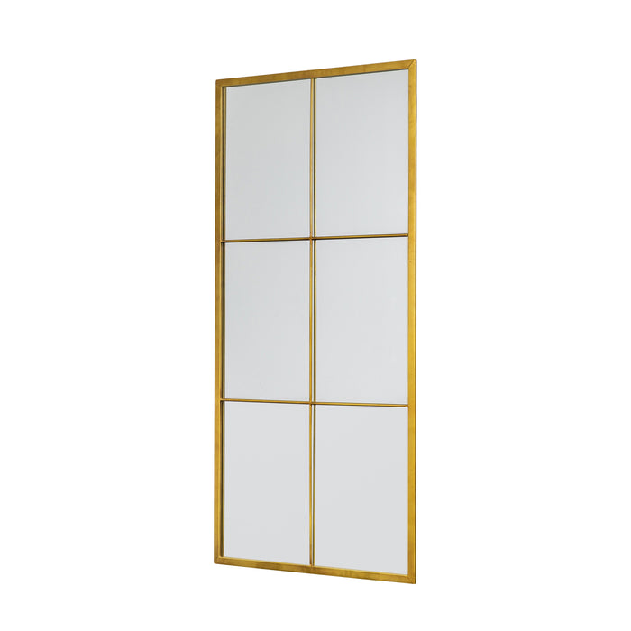 Nelson Lighting NL1409785 French Gold Rectangle Window Mirror