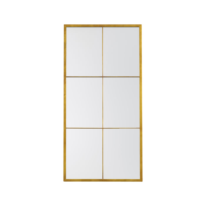 Nelson Lighting NL1409785 French Gold Rectangle Window Mirror