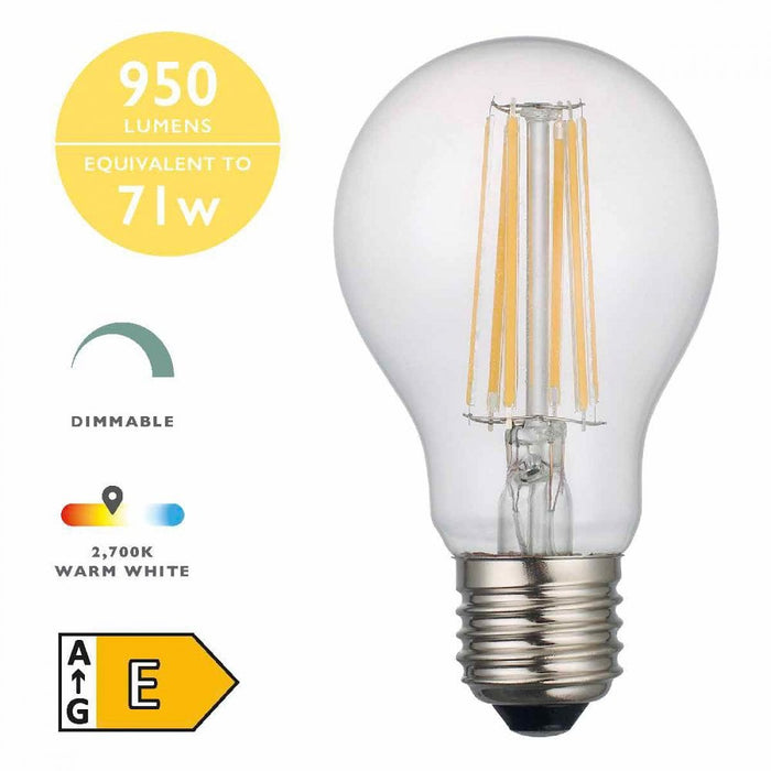 BUL-E27-LED-16-I E27 GLS 8w LED Single Bulb Warm White Dimmable