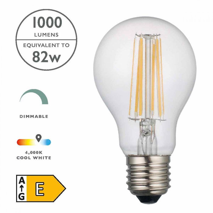 BUL-E27-LED-27-I E27 GLS 8w LED Single Bulb Warm White Dimmable