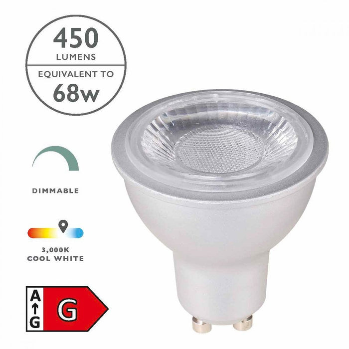 BUL-GU10-LED-4-I GU10 Reflector 6w LED Single Bulb Warm White Dimmable