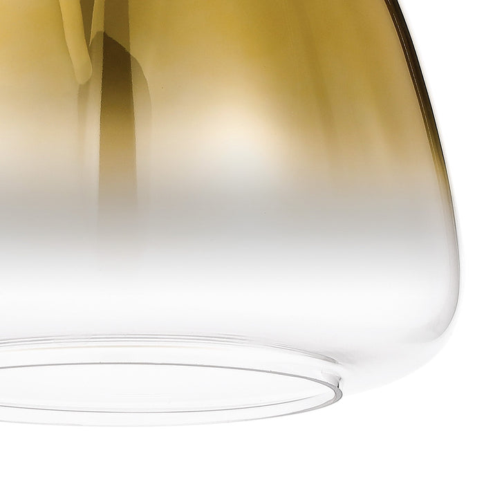 Nelson Lighting NL9989/GDF9 Acme Shade Brass Gold Clear