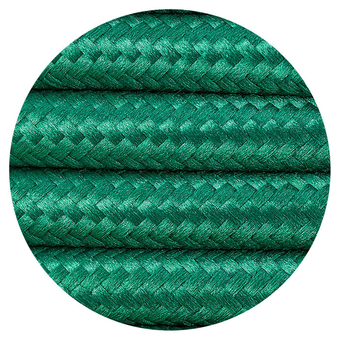 Nelson Lighting NL80849 Apollo 25m Roll Bottle Green Braided 2 Core 0.75mm Cable VDE Approved
