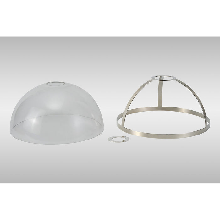 Nelson Lighting NL90569 Louis Shade Polished Nickel Clear