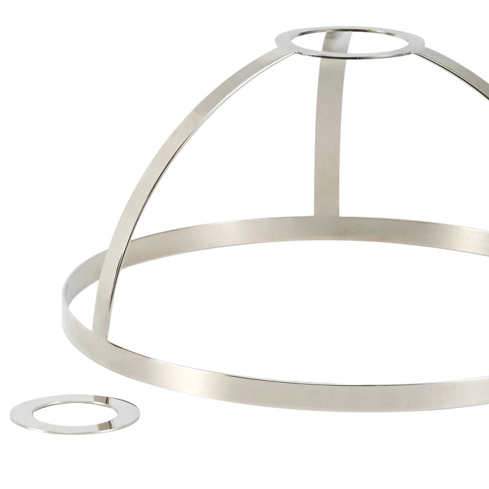 Nelson Lighting NL90569 Louis Shade Polished Nickel Clear