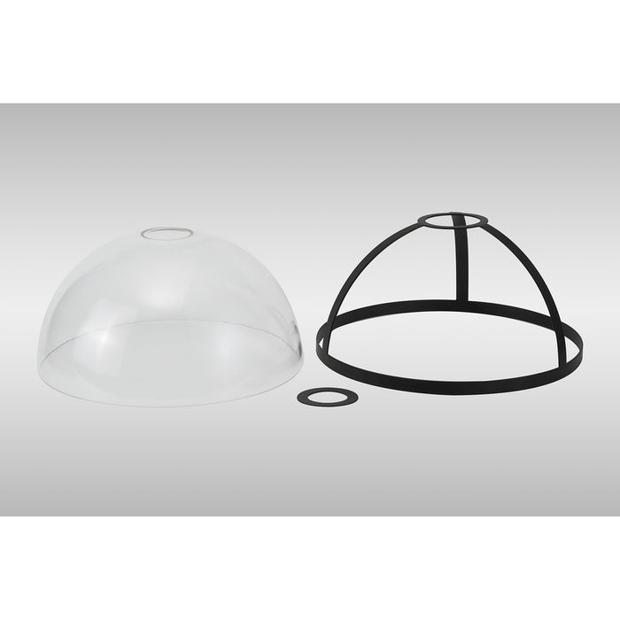 Nelson Lighting NL92609 Louis Shade Graphite Clear