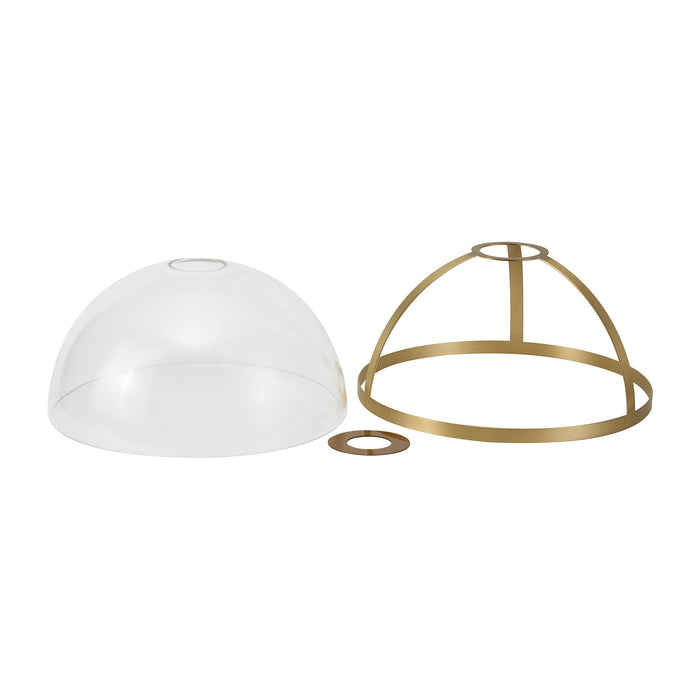 Nelson Lighting NL92629 Louis Shade Satin Gold Clear