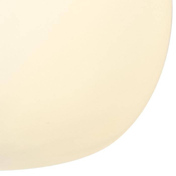 Nelson Lighting NL86519 Sabus 1 Light Flush Ceiling Light Satin Gold Frosted White