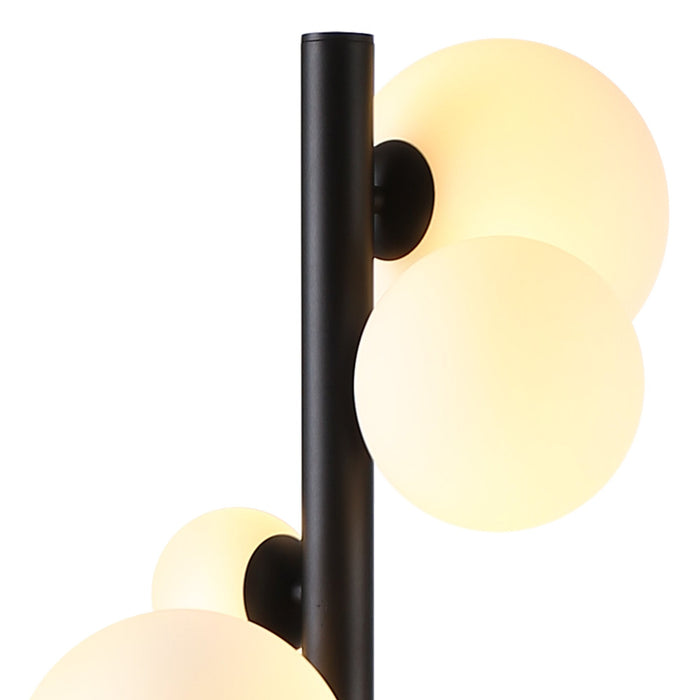 Nelson Lighting NL9048/OP9 Safady 11 Light Floor Lamp Satin Black Opal