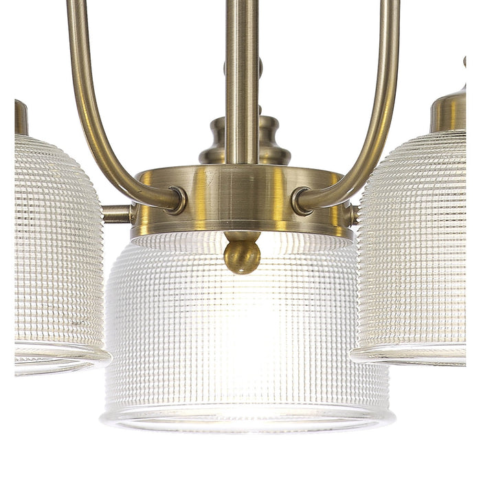 Nelson Lighting NL86189 Sakkas 5 Light Pendant/Ceiling Light Antique Brass