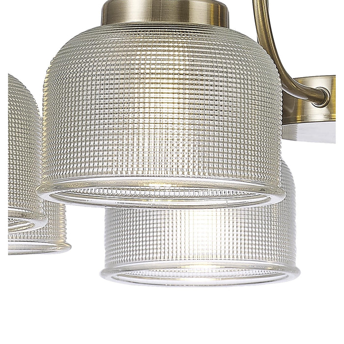 Nelson Lighting NL86199 Sakkas 8 Light Pendant/Ceiling Light Antique Brass