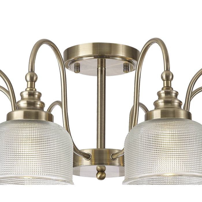 Nelson Lighting NL86199 Sakkas 8 Light Pendant/Ceiling Light Antique Brass