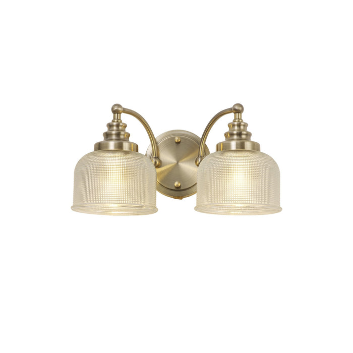 Nelson Lighting NL86239 Sakkas 2 Light Wall Light Antique Brass