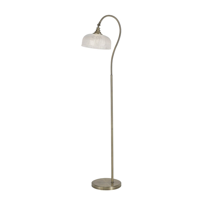 Nelson Lighting NL86259 Sakkas 1 Light Floor Lamp Antique Brass