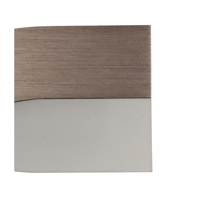 Nelson Lighting NL70409 Abe Wall Lamp LED Brushed Brown/Frosted White