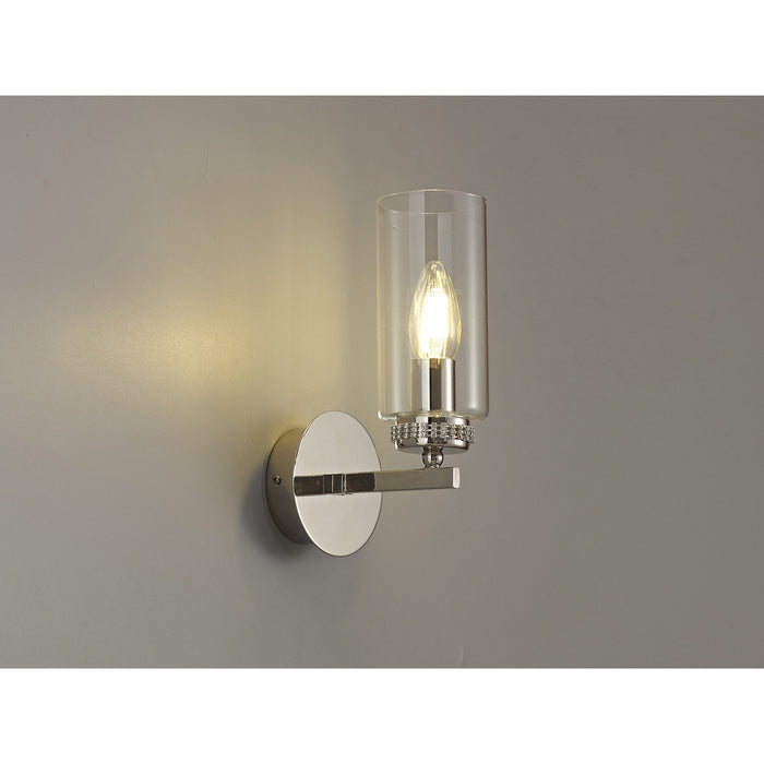 Nelson Lighting NL73129 Darling Wall Lamp Switched 1 Light Polished Nickel
