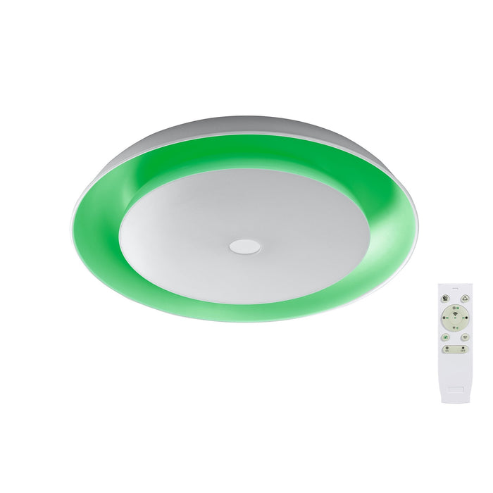 Nelson Lighting NL70909 Fabio Ceiling Light LED RGB Tuneable White Built In Speaker Bluetooth Connection/Remote Control/App Control