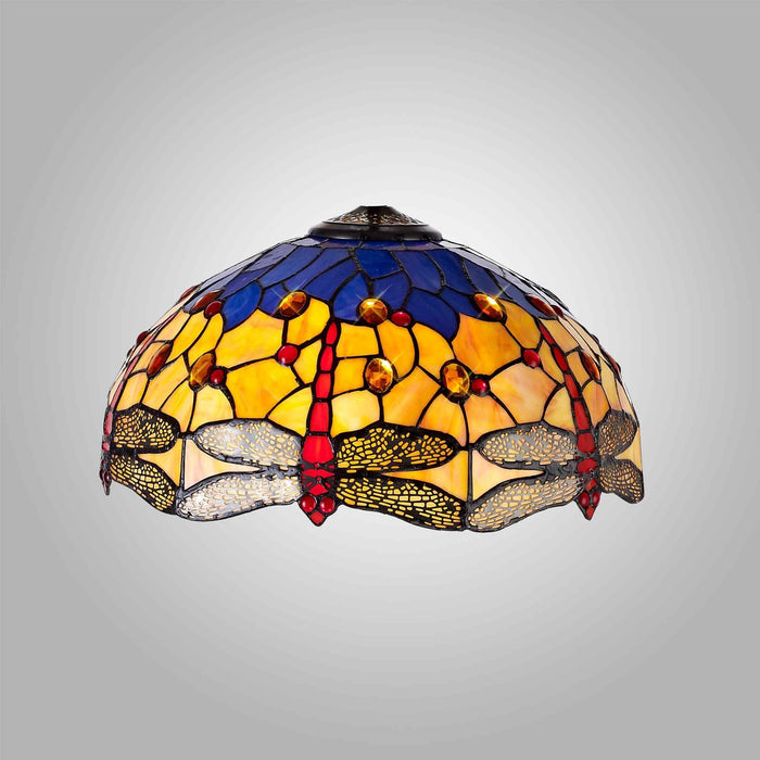 Nelson Lighting NL72699 Heidi Tiffany 40cm Shade Only Suitable For Pendant/Ceiling/Table Lamp Blue/Orange/Crystal