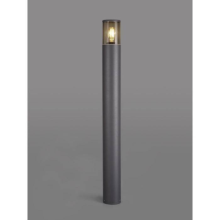 Nelson Lighting NL7779/SM9 Marc Outdoor 90cm Post Lamp 1 Light Anthracite/Smoked