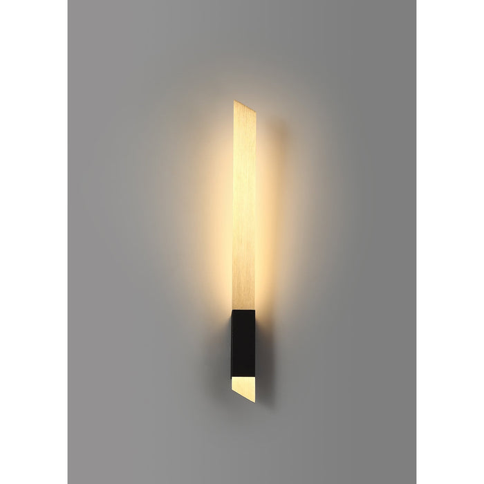 Nelson Lighting NL73629 Salva Wall Lamp LED Satin Gold/Sand Black