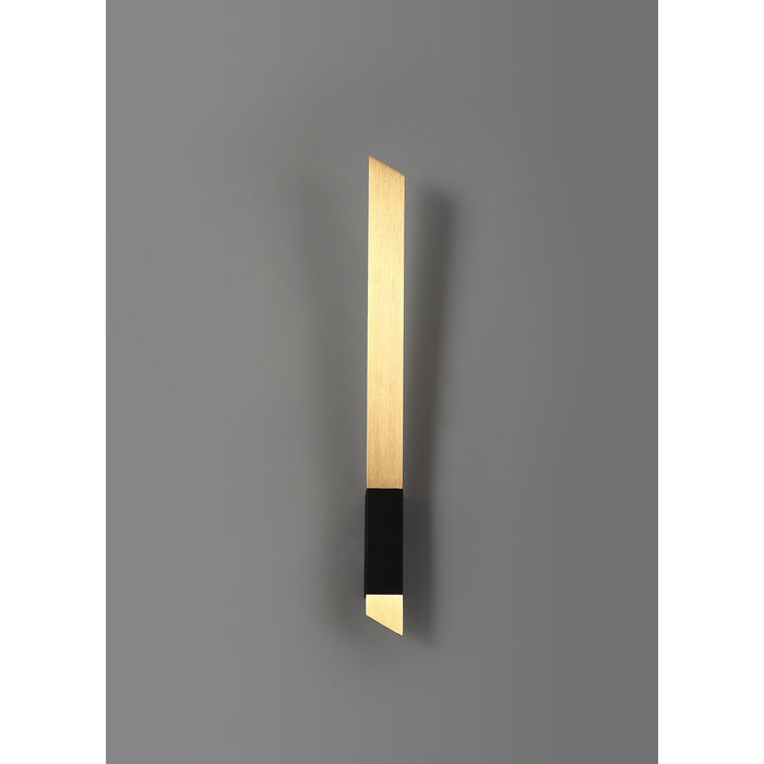 Nelson Lighting NL73629 Salva Wall Lamp LED Satin Gold/Sand Black