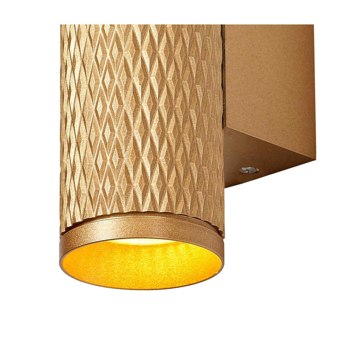 Nelson Lighting NLK02149 Silence 2 Light Wall Lamp Champagne Gold/Acrylic Rings