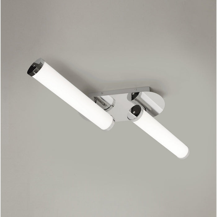 Nelson Lighting NL70229 Tao Bathroom Ceiling Lamp 2 Light LED Polished Chrome (S)