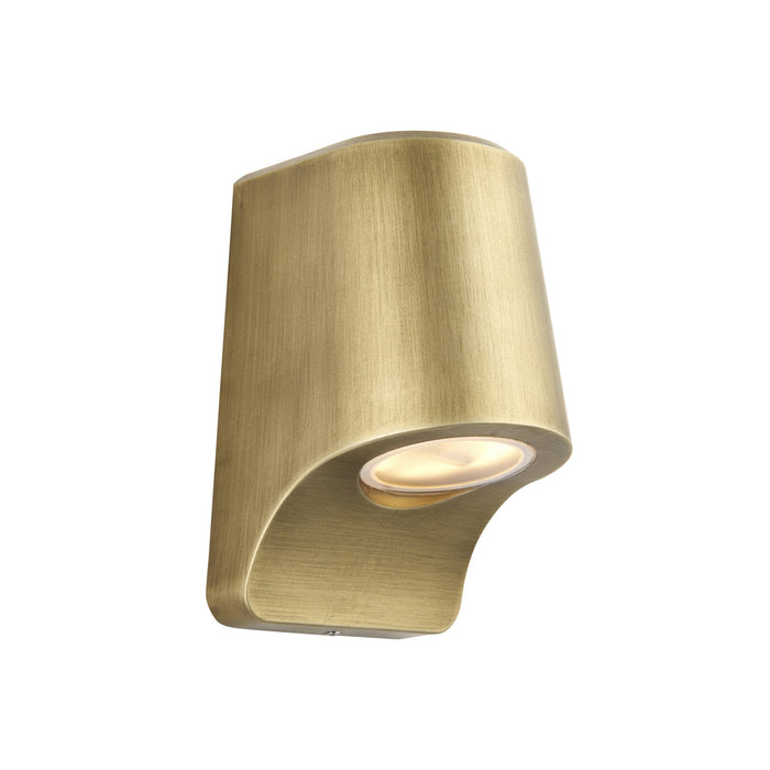 Nelson Lighting NL945534 Outdoor Wall LED Light Brushed Gold Finish And Frosted Glass