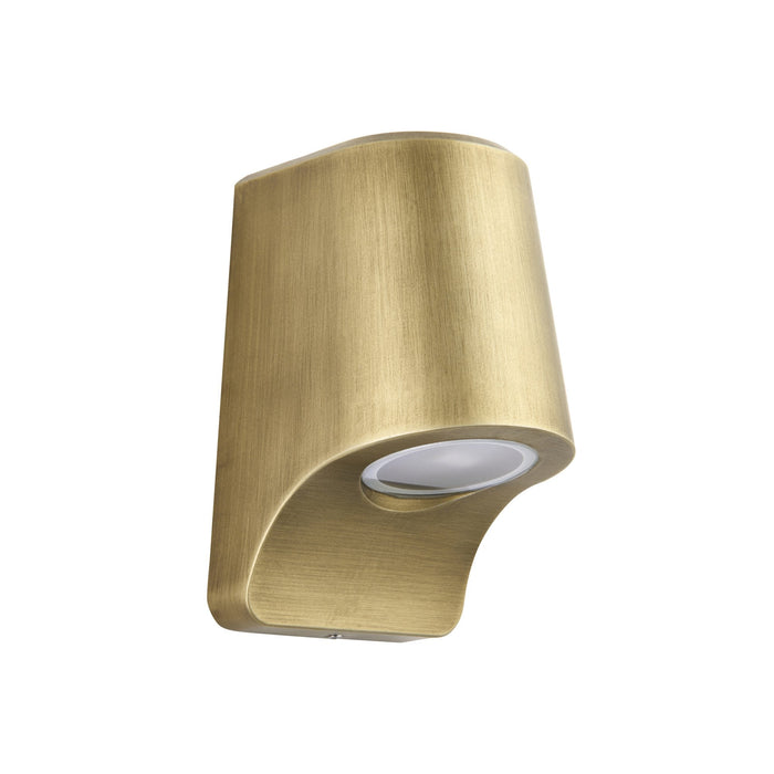 Nelson Lighting NL945534 Outdoor Wall LED Light Brushed Gold Finish And Frosted Glass
