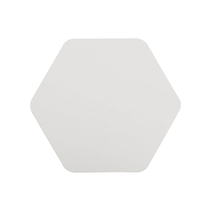 Nelson Lighting NL70859 Modena 200mm Non-Electric Hexagonal Plate Sand White