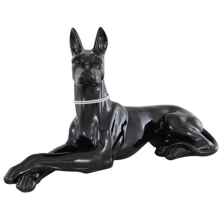 Solihull GW0022-BL Large Resting Black Dog Decoration
