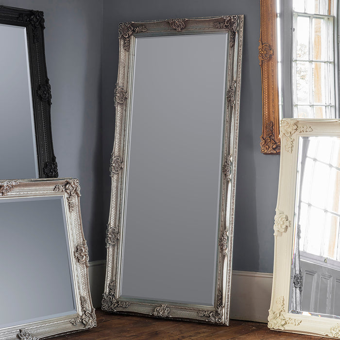 Endon 109496 Aged Silver Wood Rectangle Leaner Mirror