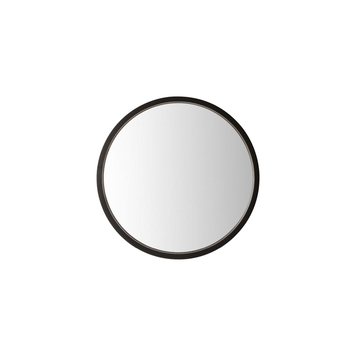 Endon 109525 Solid Wooden Charcoal Black Round Mirror