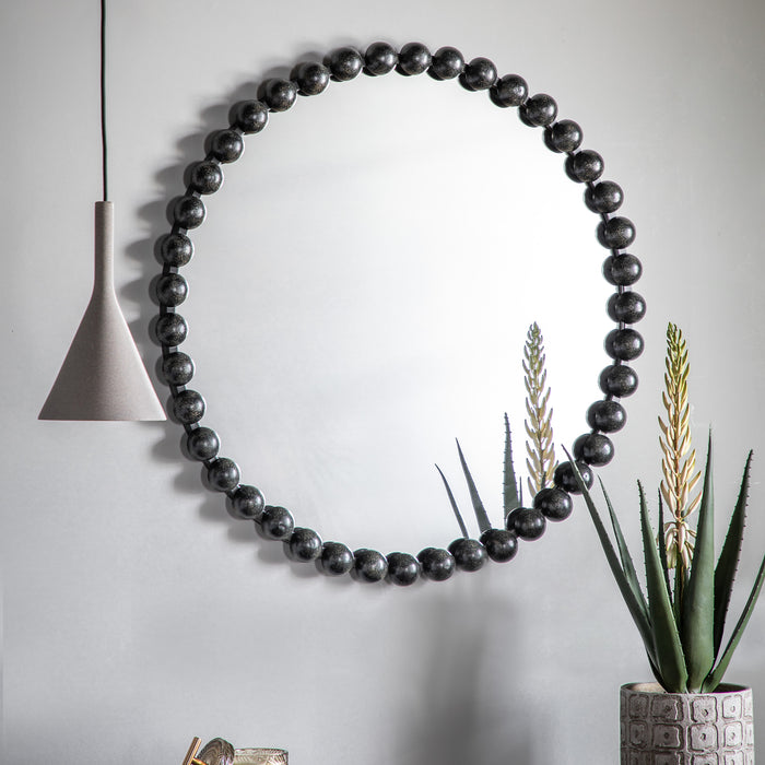Endon 109560 Aged Black Round Mirror