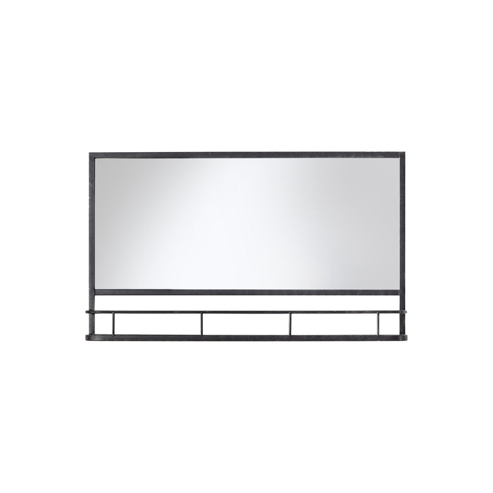 Endon 109591 Charcoal Black Rectangular Mirror With Shelf