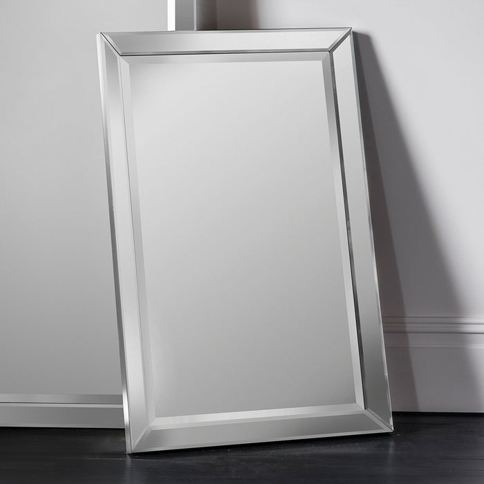 Endon 109698 Brushed Silver Medium Rectangle Mirror