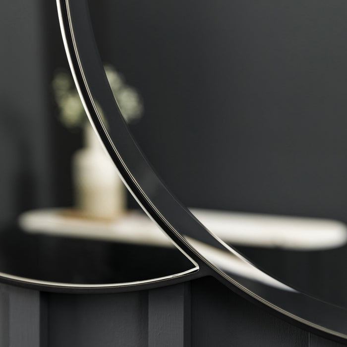 Endon 109720 Matt Black Interlocking Round Mirrors