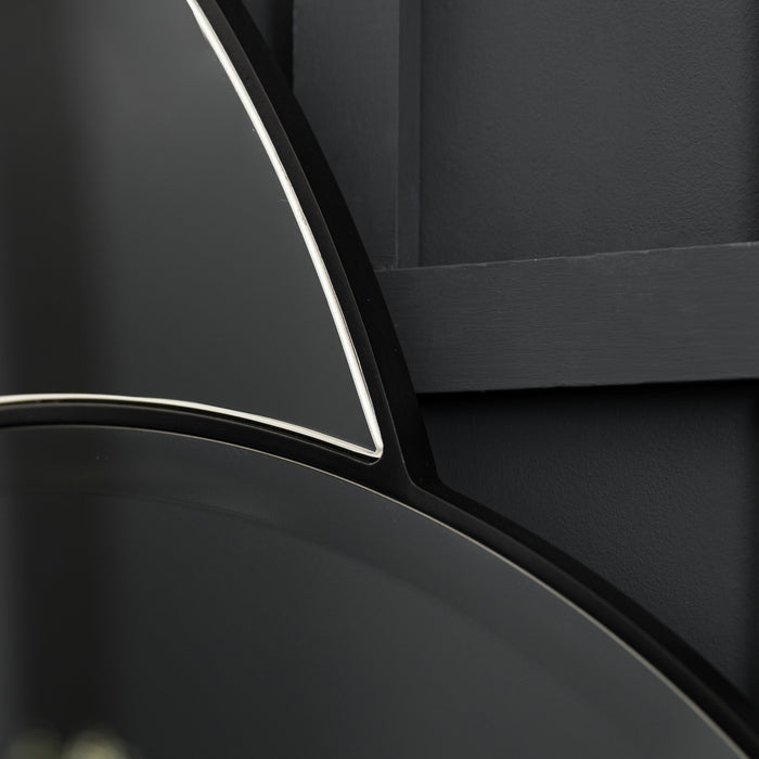 Endon 109720 Matt Black Interlocking Round Mirrors