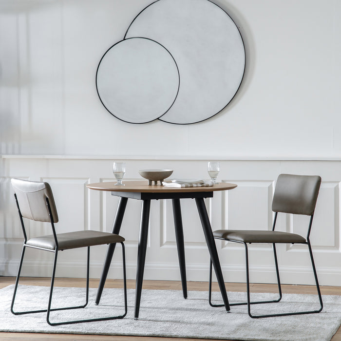 Endon 109720 Matt Black Interlocking Round Mirrors