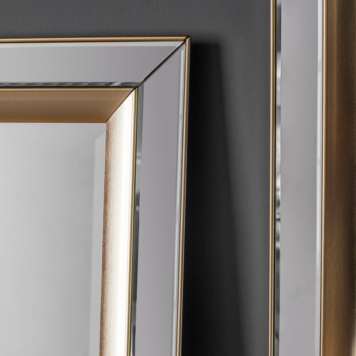 Endon 109725 Brushed Gold Bevelled Edge Leaner Mirror