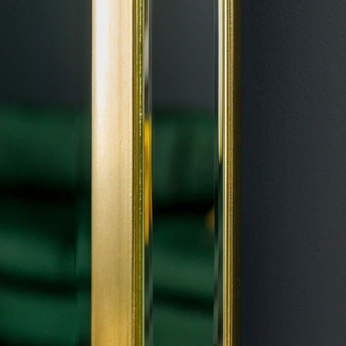 Endon 109726 Brushed Gold Bevelled Medium Rectangle Mirror