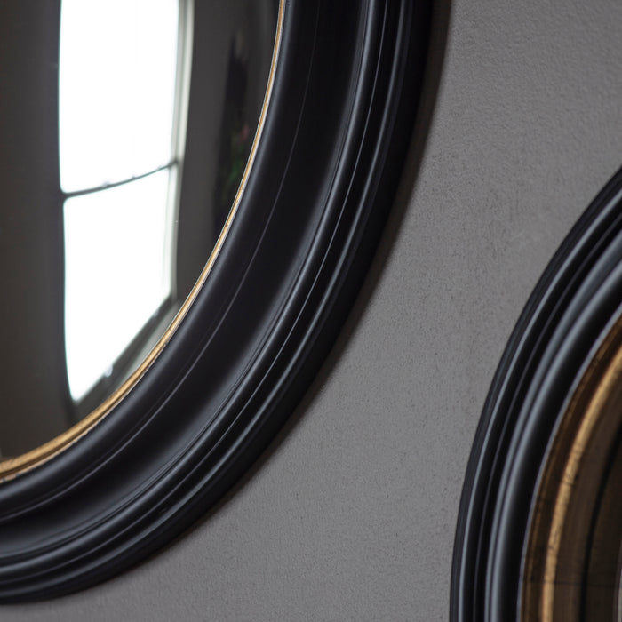 Endon 109738 Matt Black Large Round Convex Mirror