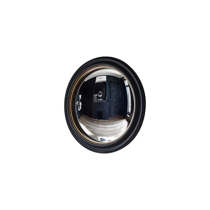 Endon 109738 Matt Black Large Round Convex Mirror