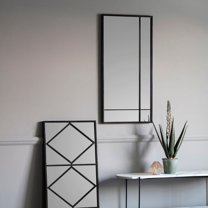 Endon 109746 Aged Black Rectangle Mirror