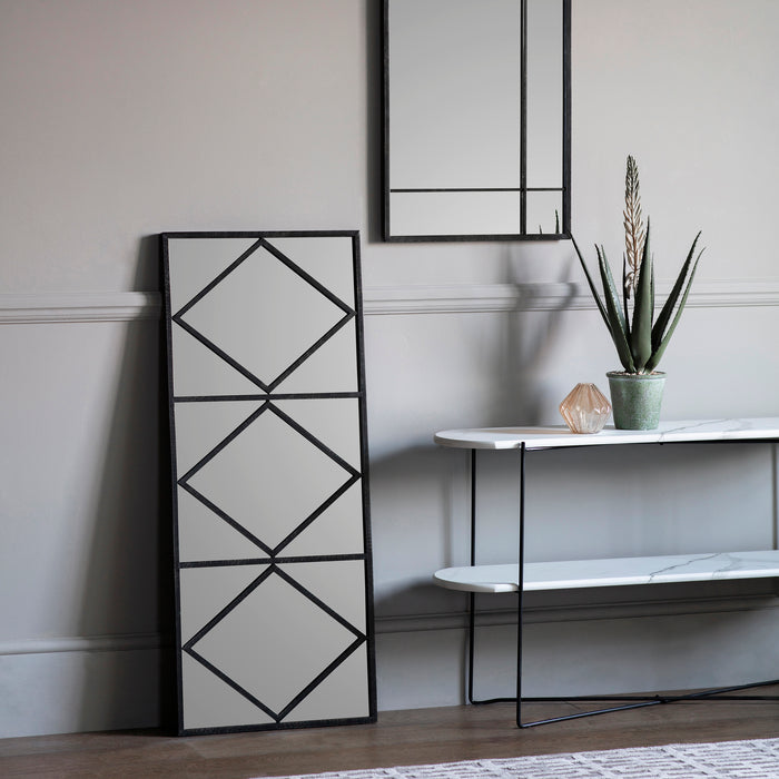 Endon 109747 Matt Black Rectangular Mirror