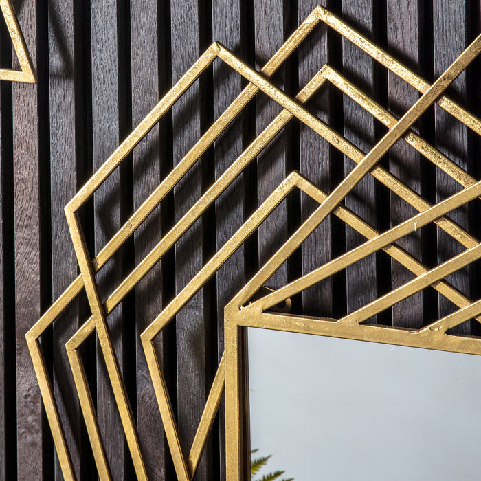 Endon 109755 Aged Gold Rectangle Mirror