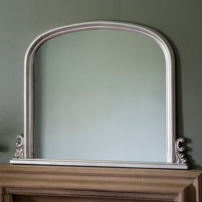 Endon 109762 Antique Silver Leaf Arch Over Mantel Mirror