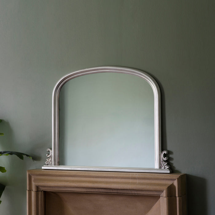 Endon 109762 Antique Silver Leaf Arch Over Mantel Mirror